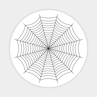 Halloween spider web pattern black on white Magnet